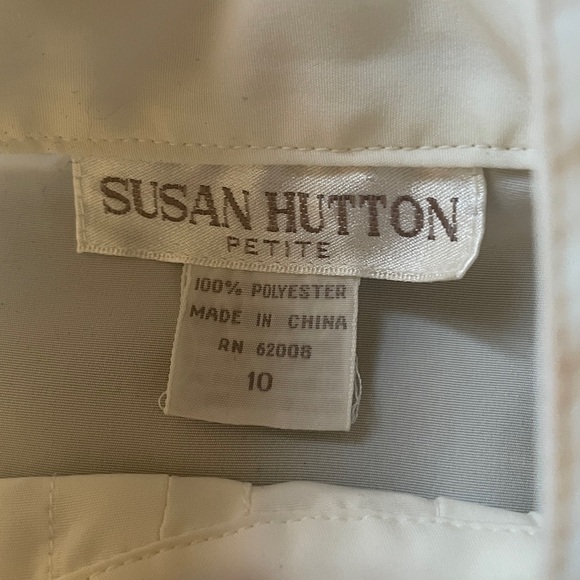 Vintage Susan Hutton Edwardian Style Ivory Long Sleeve Button Down Floral Lace - Picture 5 of 7